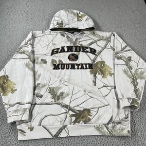 Gander Mountain Guide Series Pullover Hoodie Long Sleeve White Real Tree Camo M